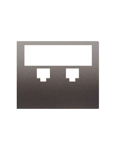Tapa para 2 tomas teléfono