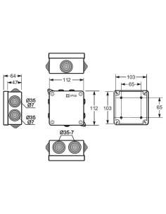 Caja superficie estanca... 2