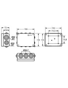Caja superficie estanca... 2