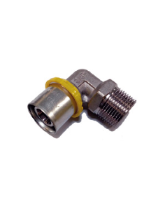 Codo rosca macho multicapa gas