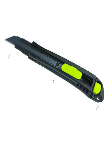 Cúter all black gomado 18mm profesional