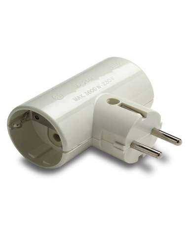 Adaptador doble TT lateral 16A/250V