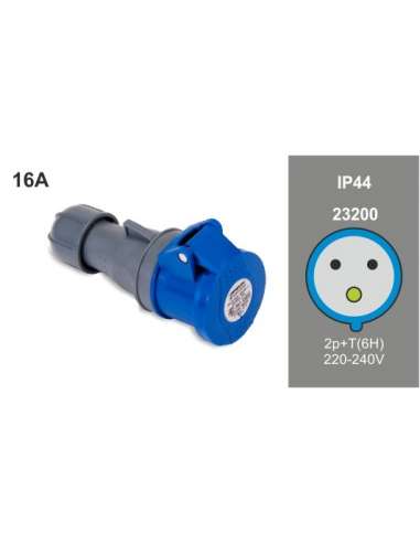 Base aérea cetact 2P+T 220V 16A 6H