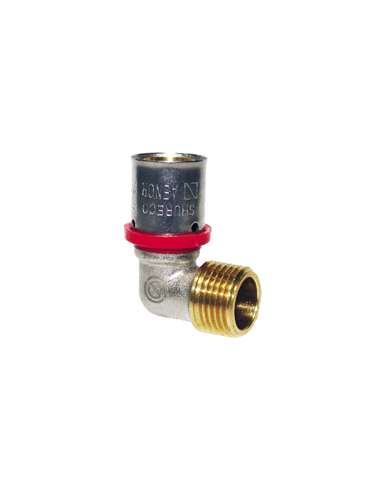 Codo rosca macho tubería multicapa y PEX